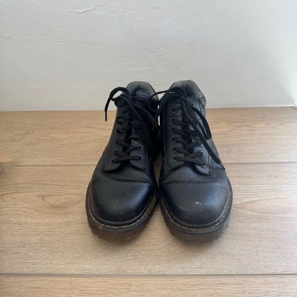 Doc Martens Boots Men Size 11 Harrisfield Black Pebbled Leather Ankle - Picture 3 of 8